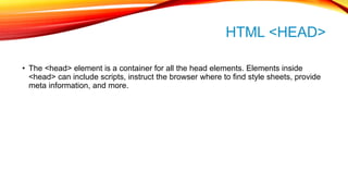 Learn html Basics | PPTX