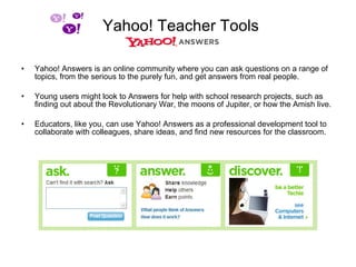 Yahoo! Teacher Tools | PPT