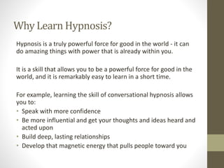 How to Learn Hypnosis | PPTX