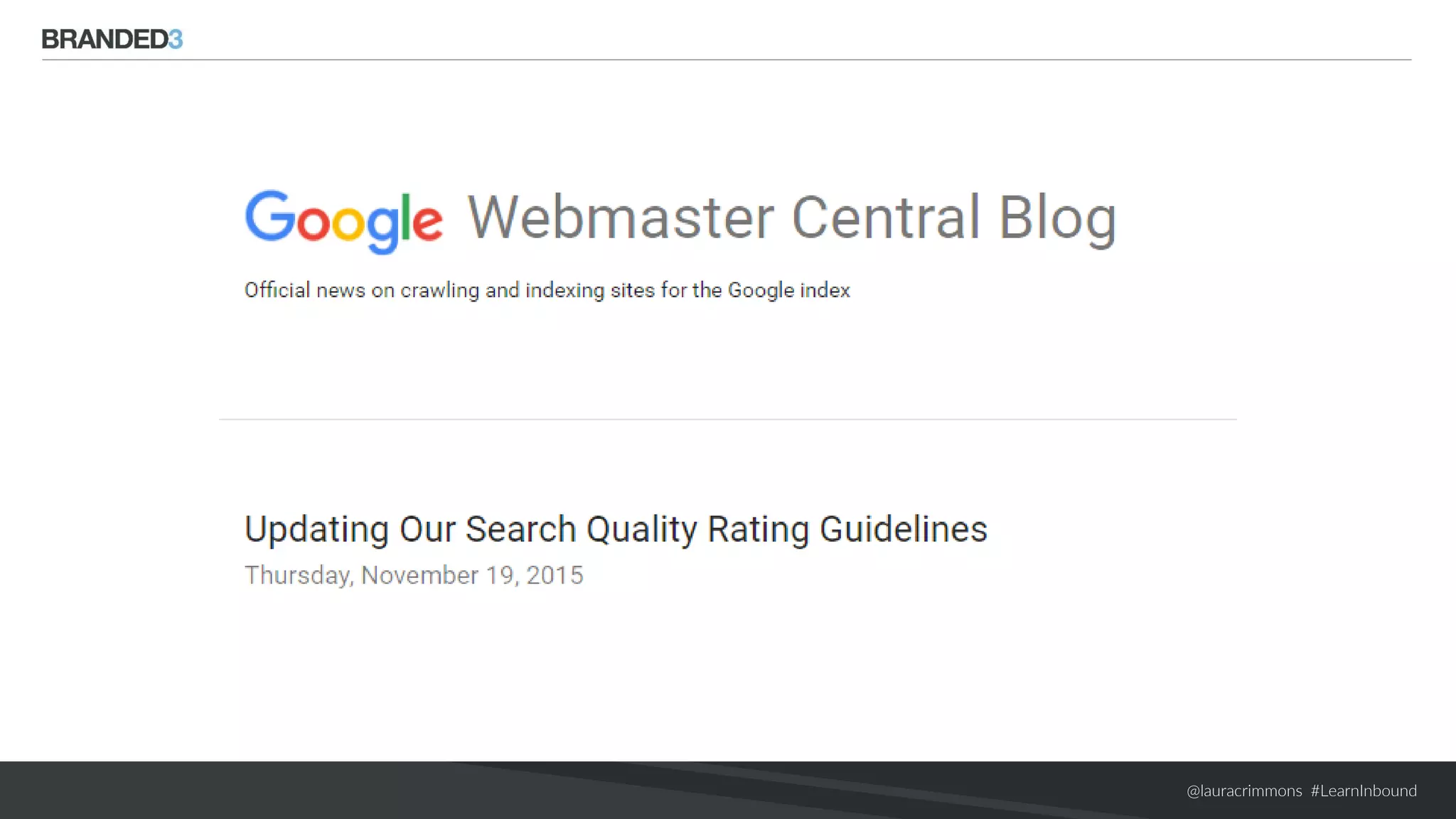 @lauracrimmons #LearnInbound
 