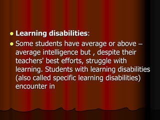 Despite Learning Learnin disabilityttre | PPTX