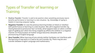Types, characteristics and process of learning | PPTX