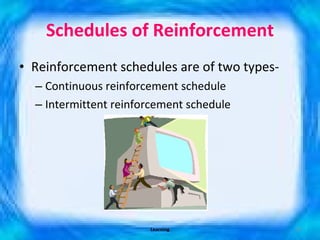 Schedules of Reinforcement ,[object Object],[object Object],[object Object],Learning 