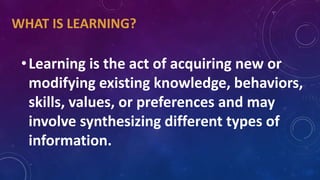 Learning Involves Psychology: Learning | PPTX