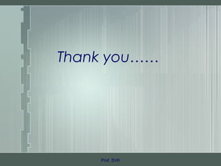 Thank you……
Prof. SVK
 