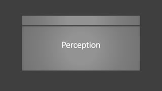 Perception
 