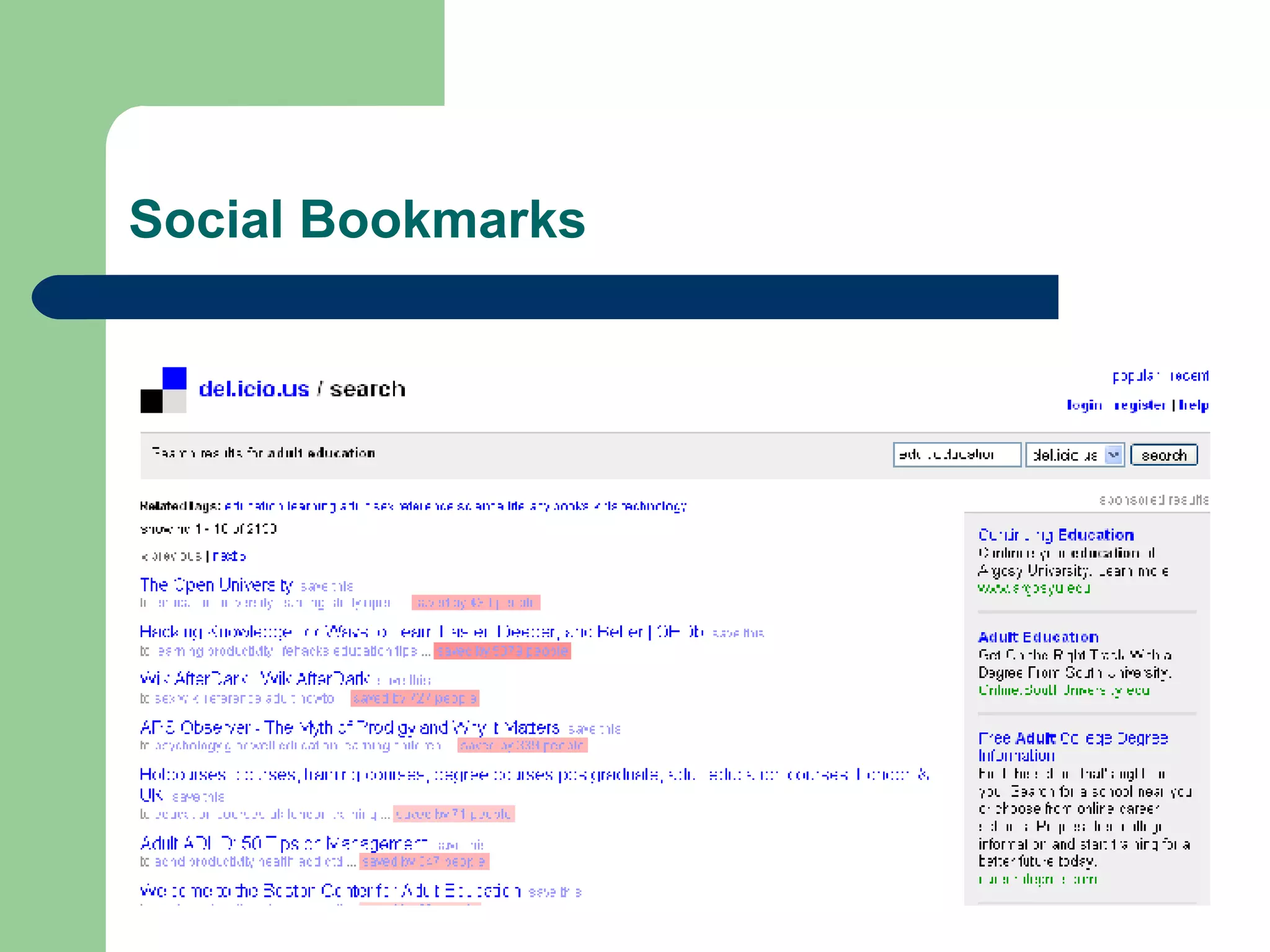 Social Bookmarks 