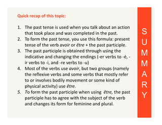 Learning french tenses past tense | PDF