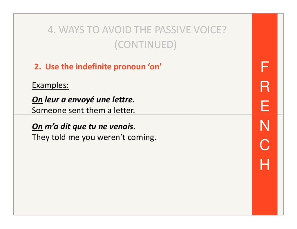 Learning the french passive voice
