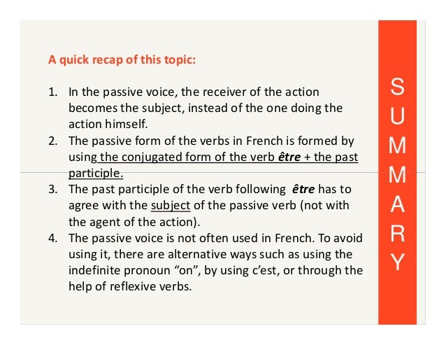 Learning The French Passive Voice