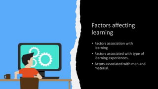 Factors affecting
learning
 