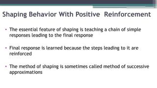 Shaping Reinforcement Example LEARNING | PPTX