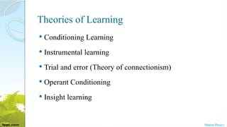 Overview of Learning and Related Theories | PPTX