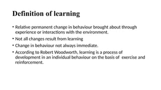 Comprehensive Overview of Learning Types and Processes in Psychology | PPTX