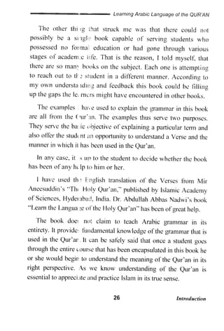 Learning Arabic Language Of The Qur’an | PDF