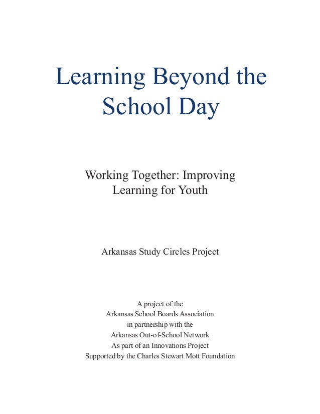 Learning Beyond the School Day Slide 3