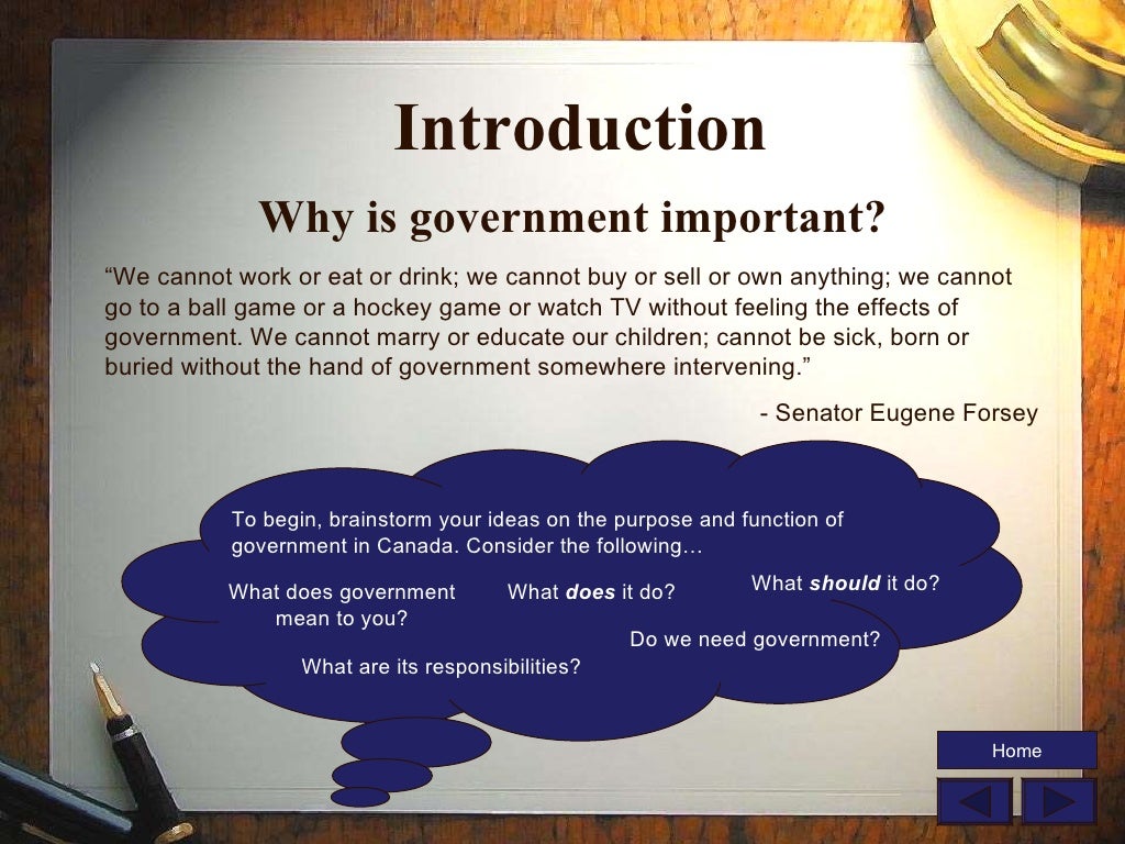 is government necessary essay