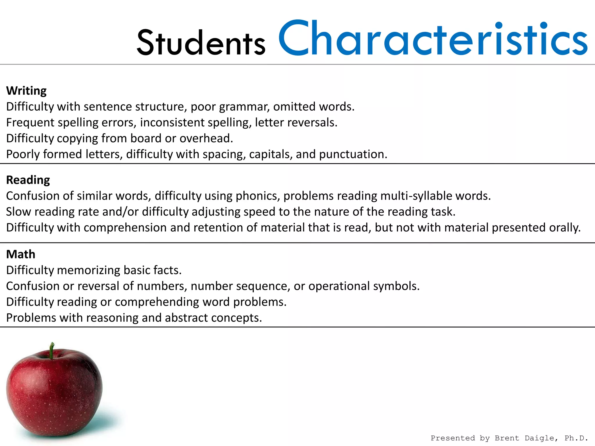 Learning Disabilities