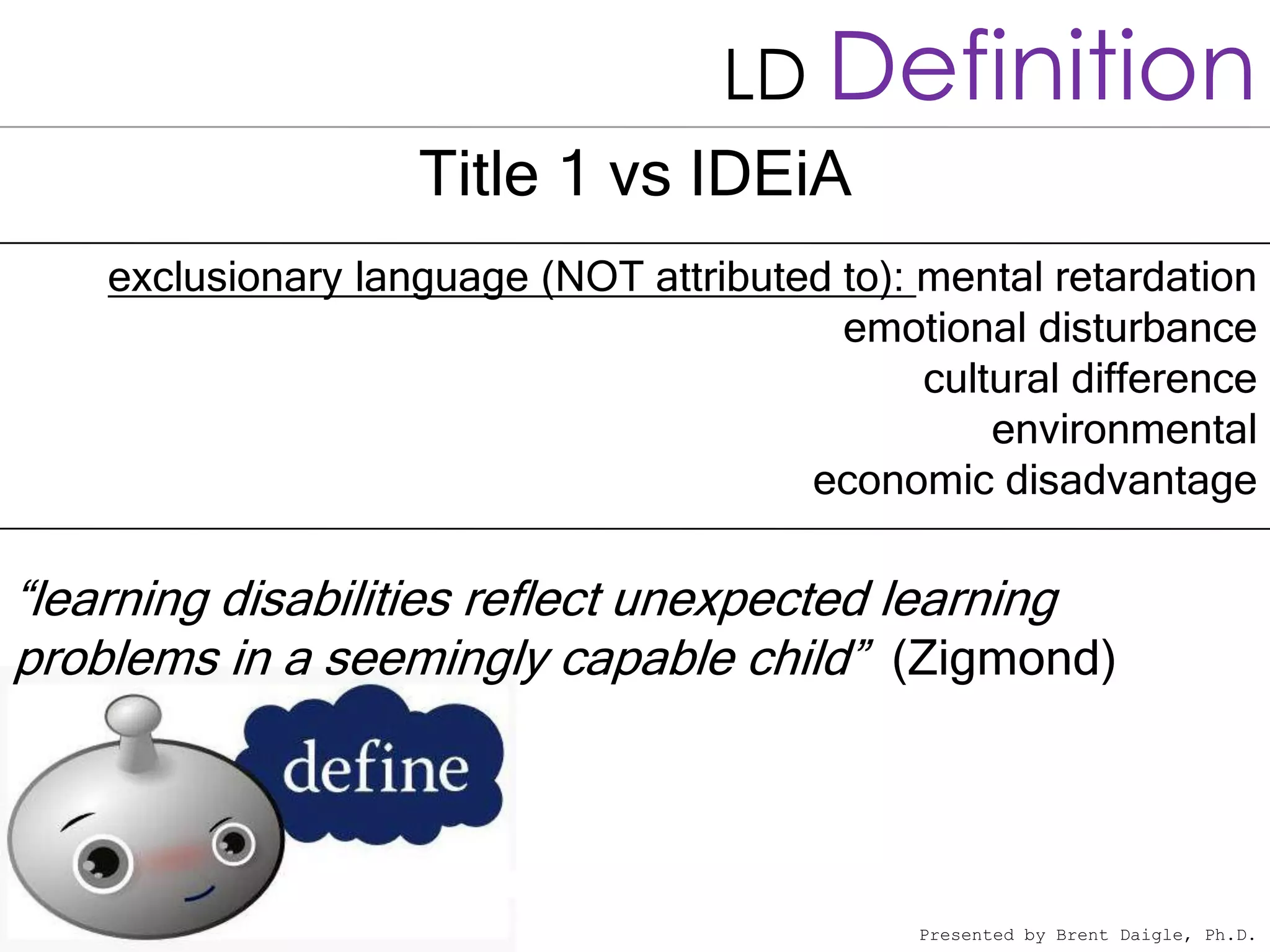 Learning Disabilities