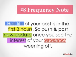 #9  Ask  Questions	

 Discussing events shows your
     audience about your
 connection with the current
 world & recent happenings.
Make  Sure  you  ask  question  within  YOUR  Brand  Guidelines	
 