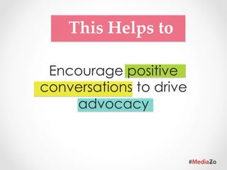 This  Helps  to	

  Strengthen the emotional
connection with the brand by
     building relationship
 