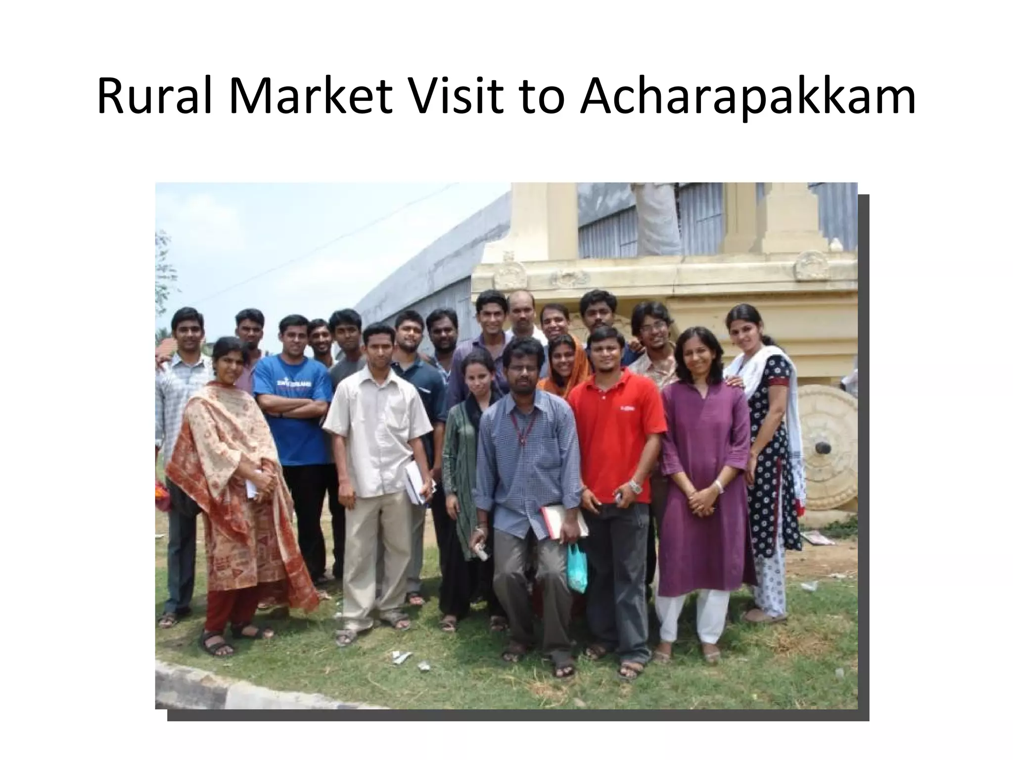 Rural Market Visit to Acharapakkam