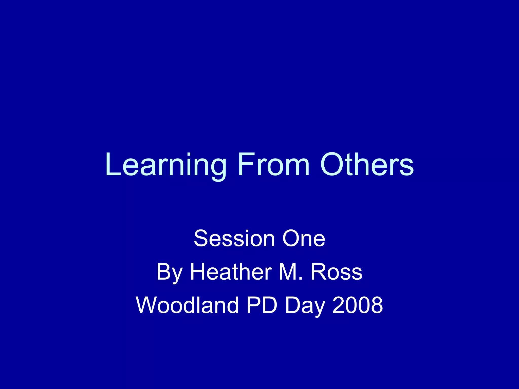 Learning From Others Example Learning From Others | PPT