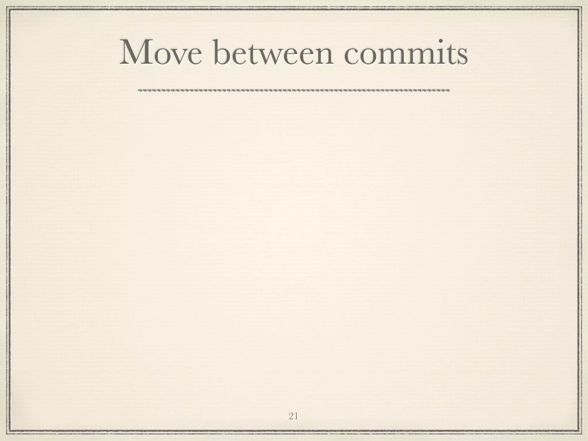 Move between commits

21

 
