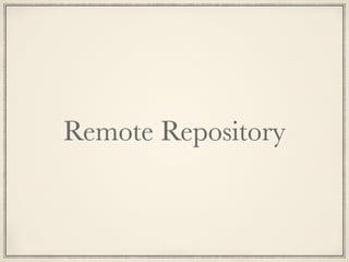 Remote Repository

 