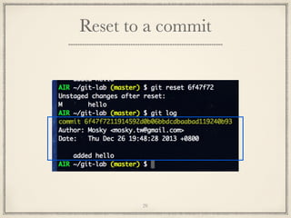 Reset to a commit

26

 
