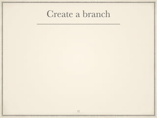 Create a branch

32

 