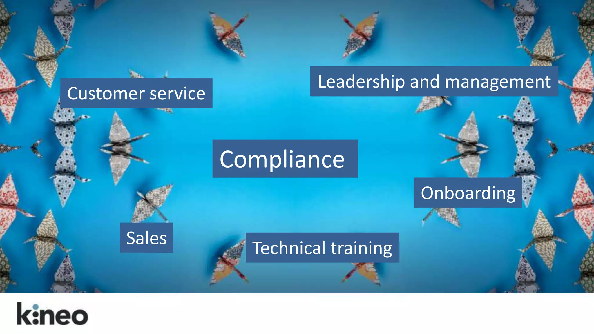 The L&D Skills Challenge 
Customer service 
• Business consultancy 
• Knowledge mgt, content curation, performance support 
• OD, change management, Compliance 
performance solutions 
• Blended designs – social, games, mobile, coaching, webinars 
• Tech savvy, application of new learning technologies 
• Communications and marketing 
• Prepare and Sales 
pitch business cases 
• Measure real business impact 
Leadership and management 
Onboarding 
Technical training 
 
