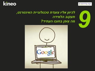 ‫האינטרנט‬ ‫טכנולוגיית‬ ‫צועדת‬ ‫אליו‬ ‫לכיוון‬,
‫הלמידה‬ ‫תעקוב‬
‫העתיד‬ ‫בחובו‬ ‫צופן‬ ‫מה‬?
9
 