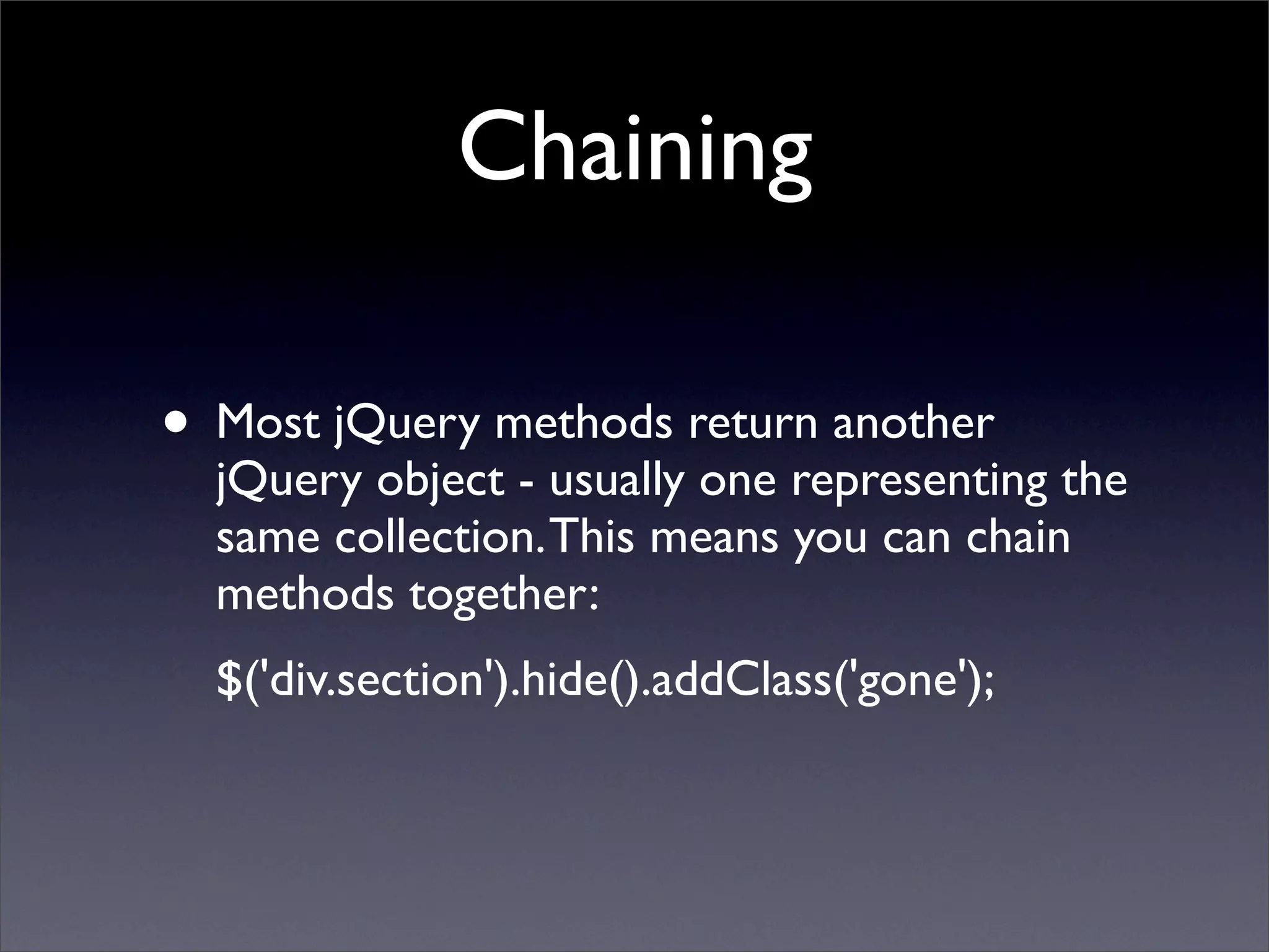 Learning jQuery in 30 minutes