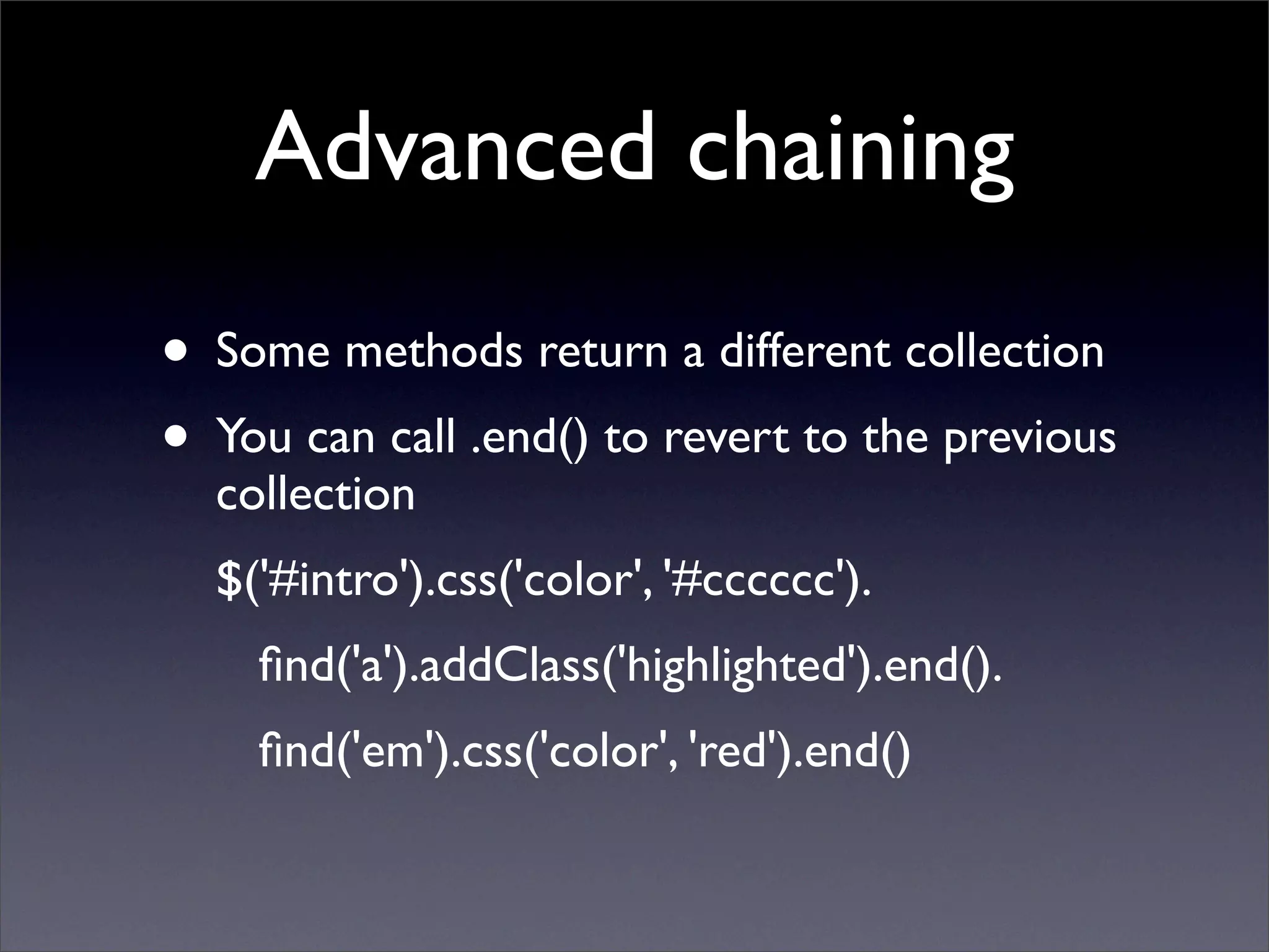 Learning jQuery in 30 minutes