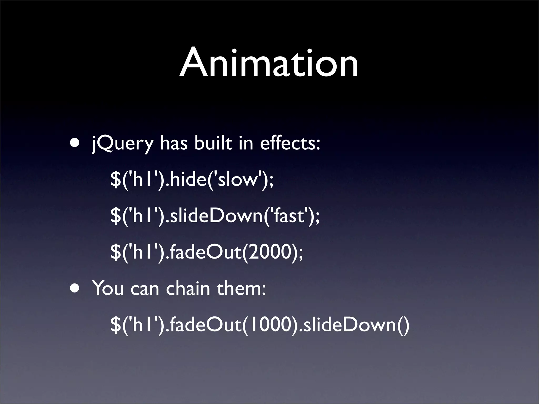 Learning jQuery in 30 minutes