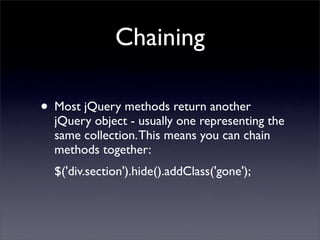 Learning jQuery in 30 minutes