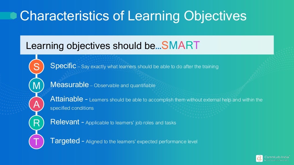 The Importance of Learning Objectives in eLearning - CommLabIndia
