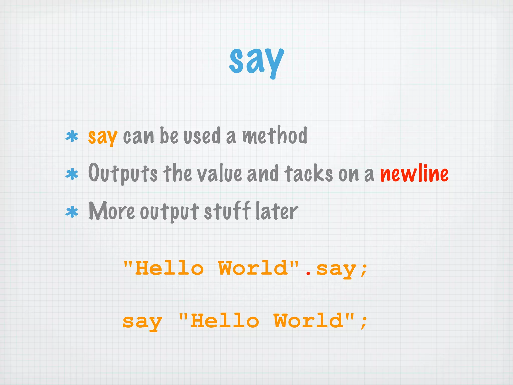 Learning Perl 6 (NPW 2007)
