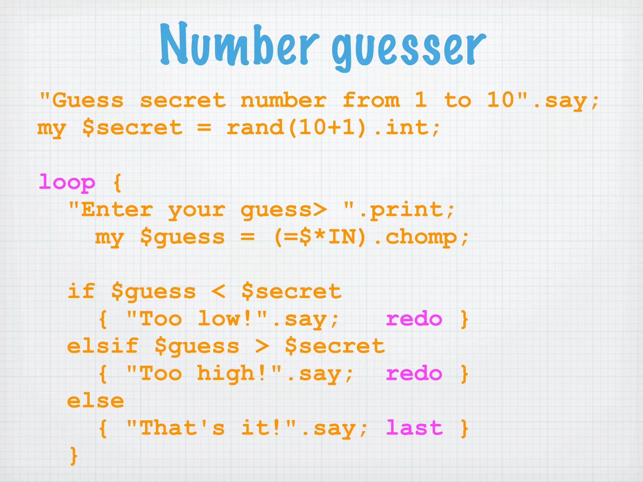 Learning Perl 6 (NPW 2007)