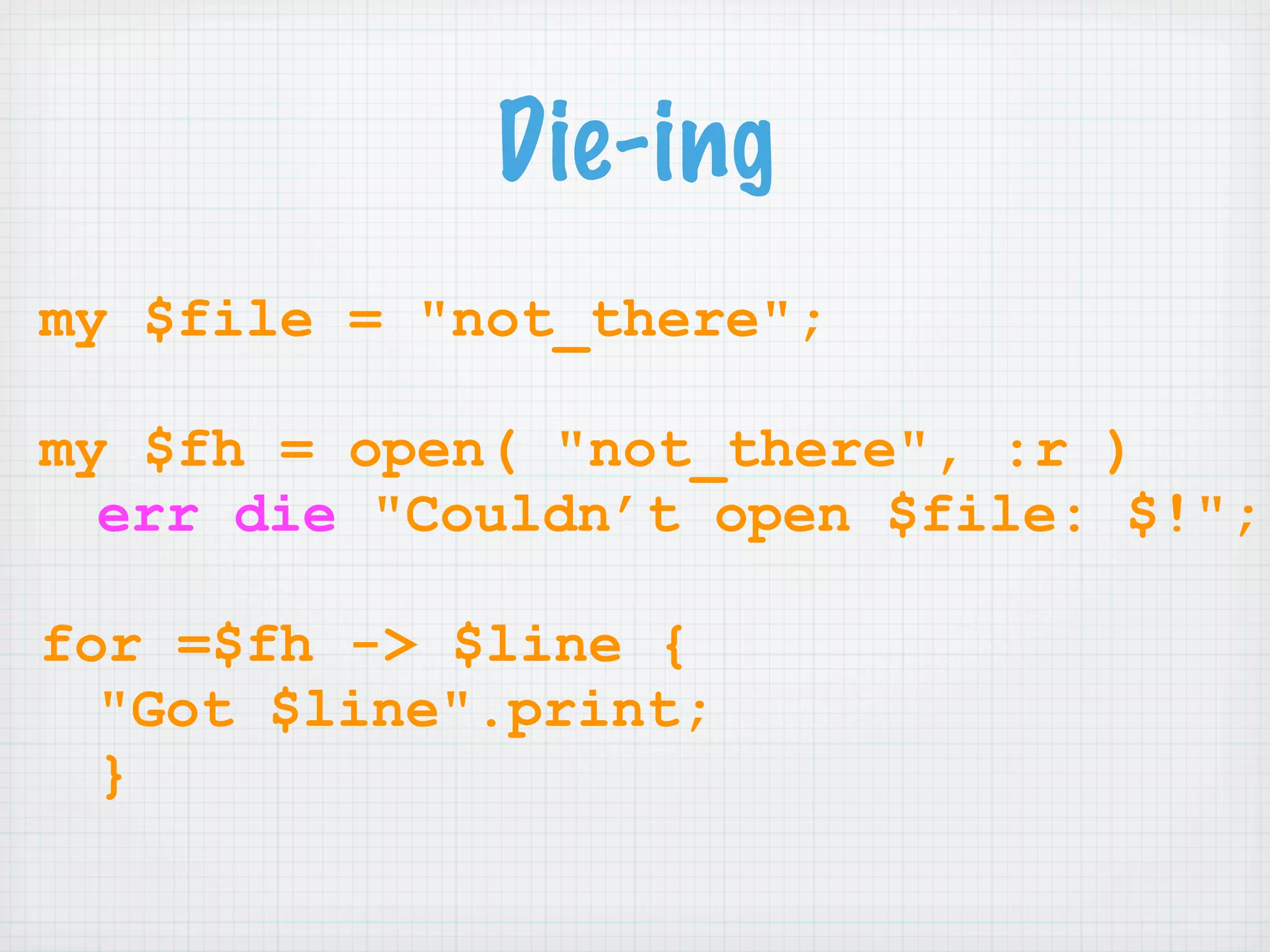 Learning Perl 6 (NPW 2007)