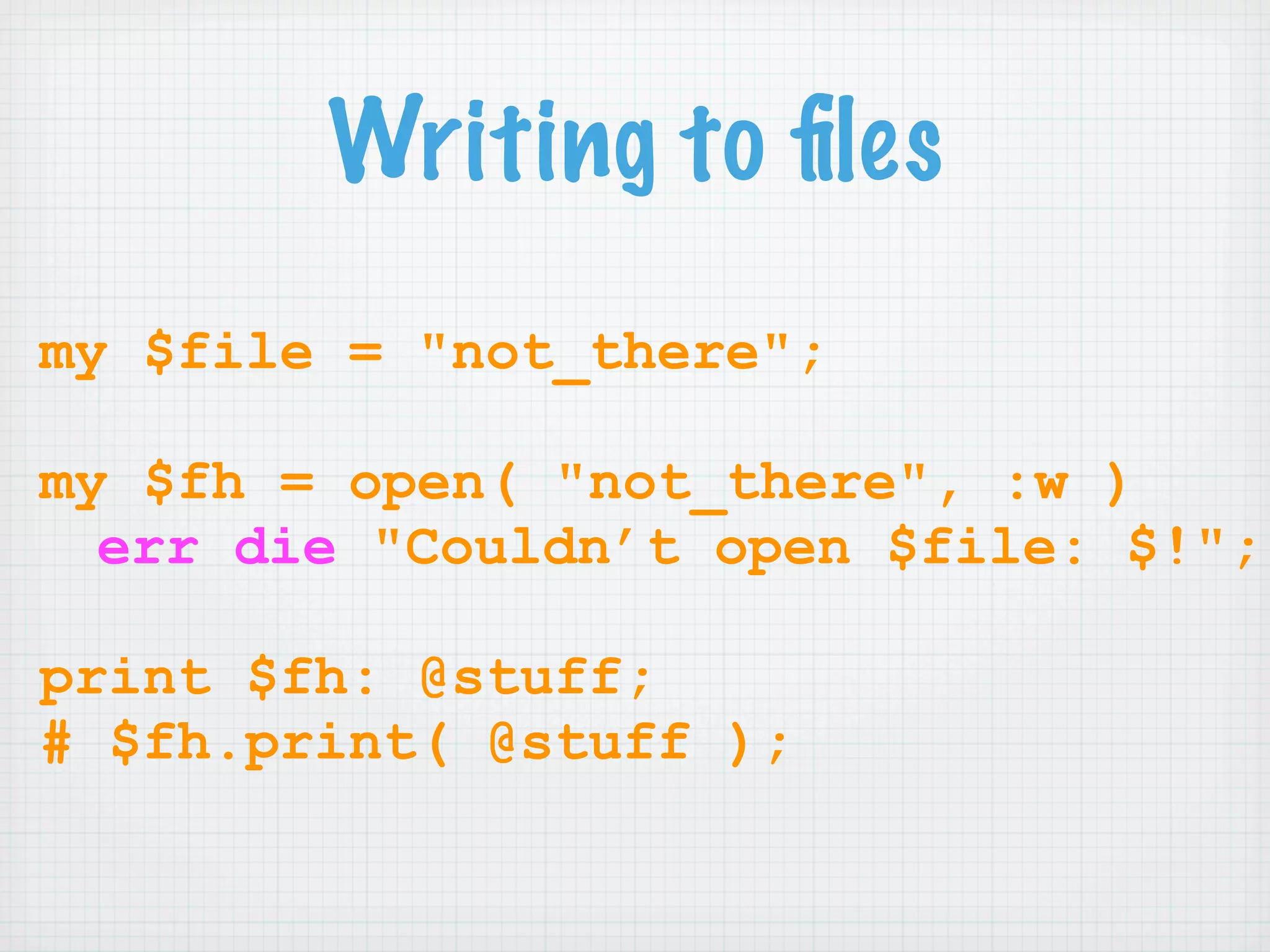 Learning Perl 6 (NPW 2007)