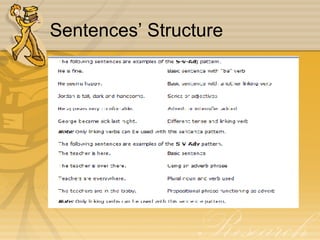 Sentences’ Structure 