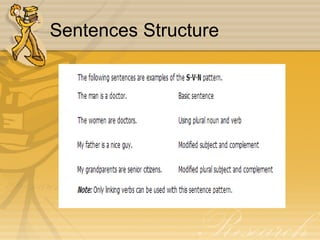 Sentences Structure 