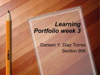 Learning Portfolio week 3