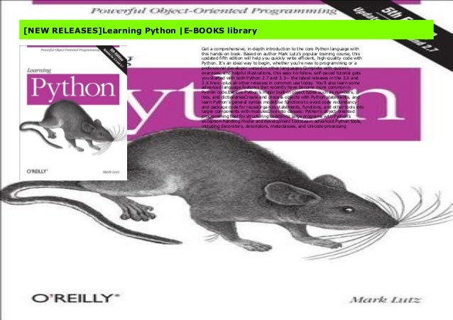 New Releases Learning Python E Books Library