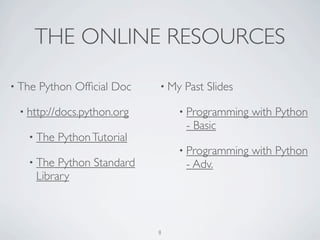 Learning Python from Data