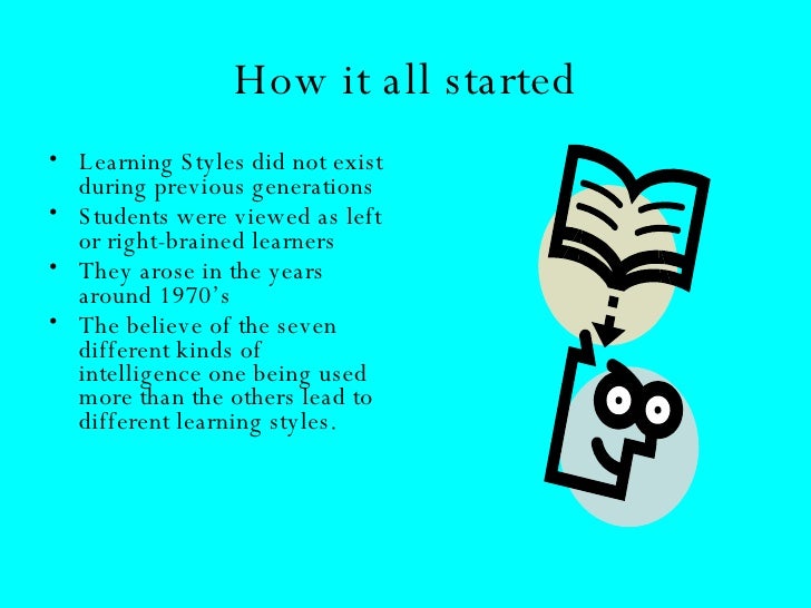 Learning styles presentation activities picture