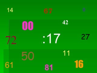 14 67 0 72 61 27 16 81 00 42 11 50 : :17 