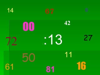 14 67 0 72 61 27 16 81 00 42 11 50 : :13 